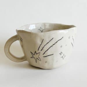 Tasse à espresso avec anse - Étoiles filantes