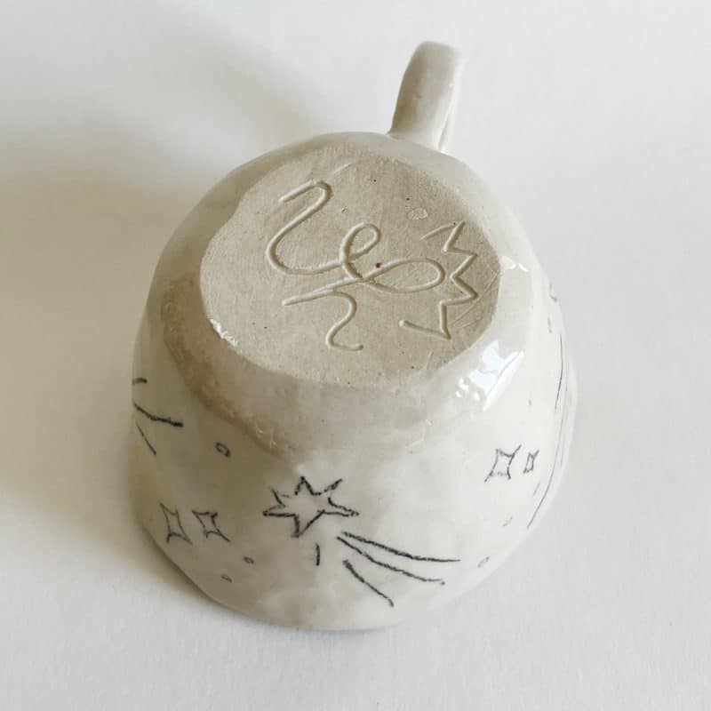 Tasse à espresso avec anse - Étoiles filantes – Image 3