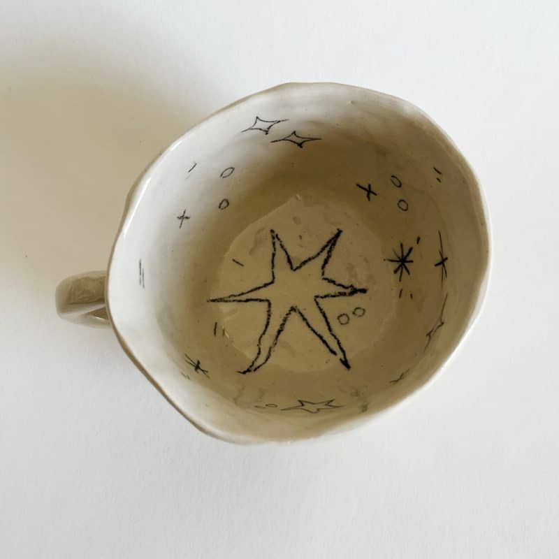 Tasse à espresso avec anse - Étoiles filantes – Image 2